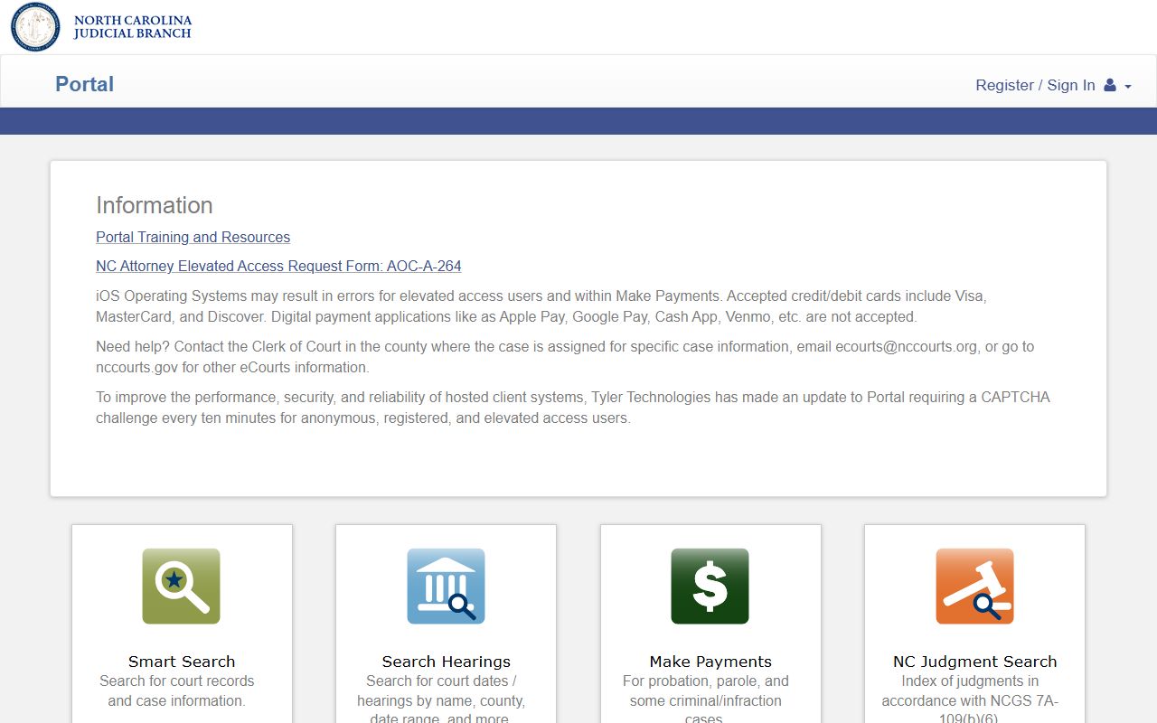 Sampson County court records after jail arrest NC eCourts Portal